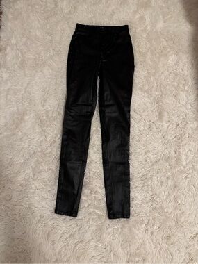 Akira Black Faux Leather Skinny Pants